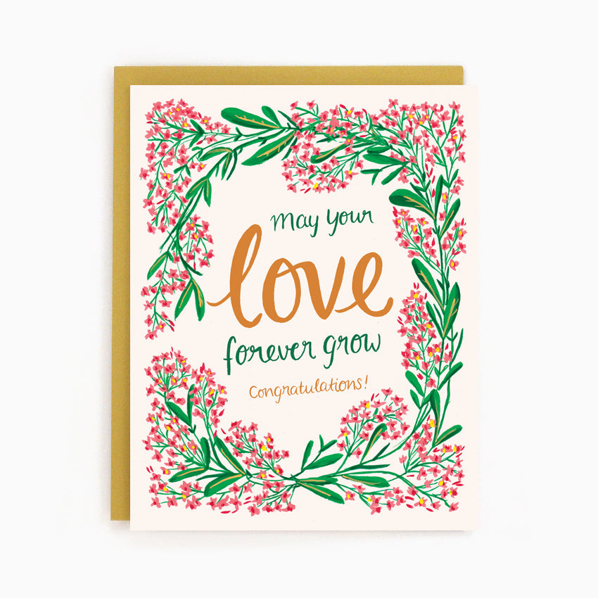 "May Your Love Forever Grow" Congratulations Card