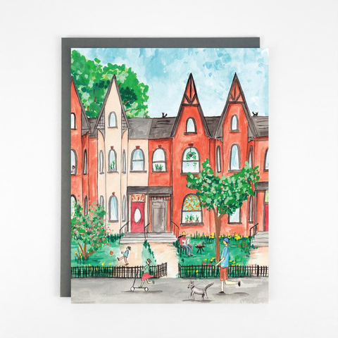 "Toronto Cabbagetown" Note Card