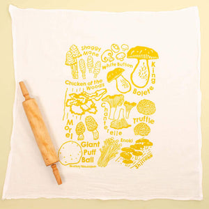 "Mushrooms" Flour Sack Dish Towel