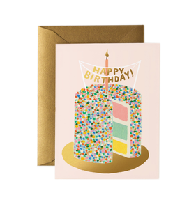 "Happy Birthday Layer Cake" Note Card