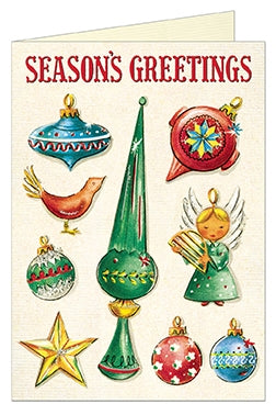 "Vintage Christmas Ornaments" Boxed Holiday Cards