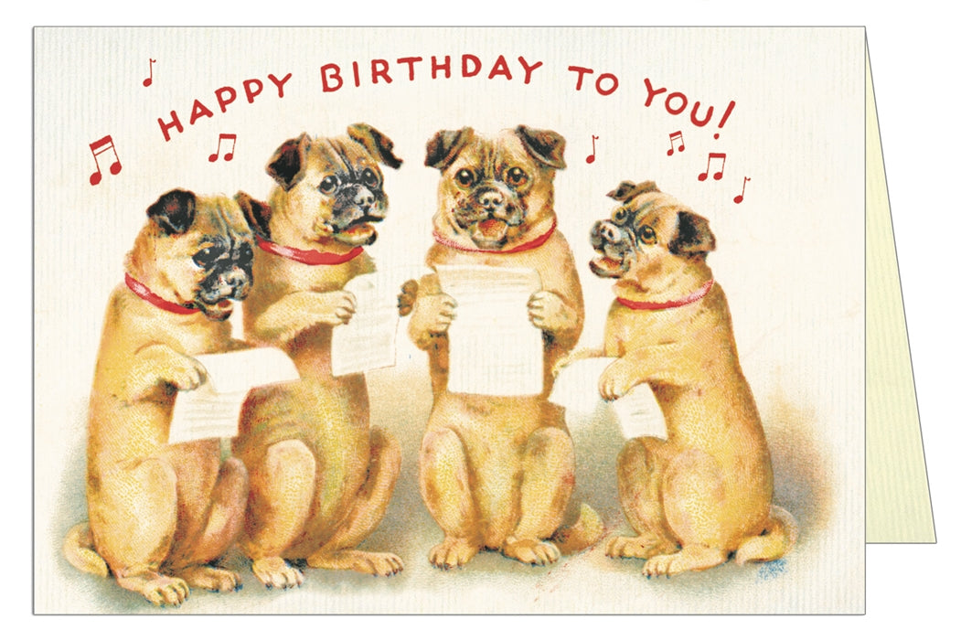 Singing Pups "Happy Birthday To You" Note Card