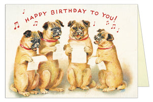 Singing Pups "Happy Birthday To You" Note Card