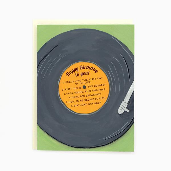 "Vinyl Birthday" Note Card
