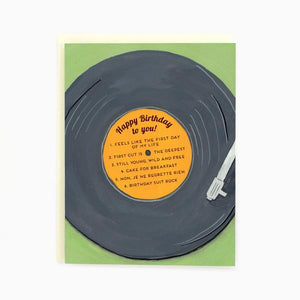 "Vinyl Birthday" Note Card