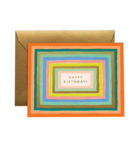 "Rainbow Edge" Happy Birthday Note Card