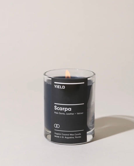 "Scarpa" Organic Coconut Wax Votive Candle in Glass
