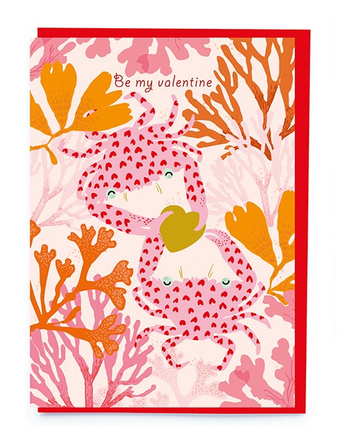Crabs & Coral Valentine's Day Card
