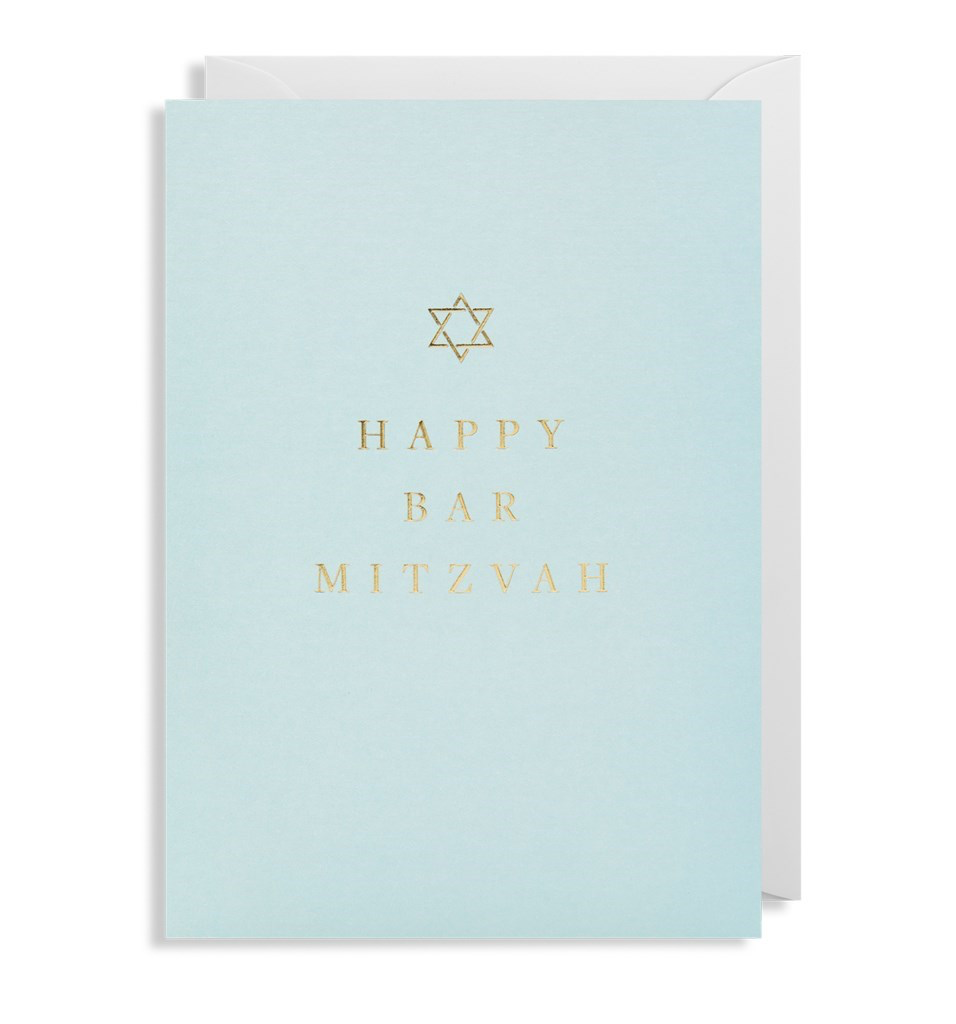 "Happy Bar Mitzvah" Note Card