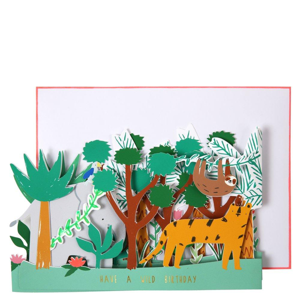 "Have a Wild Birthday" 3D Scene Birthday Card