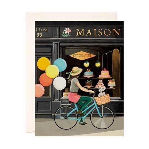 "Balloons, Bike and Bon Bons" Note Card