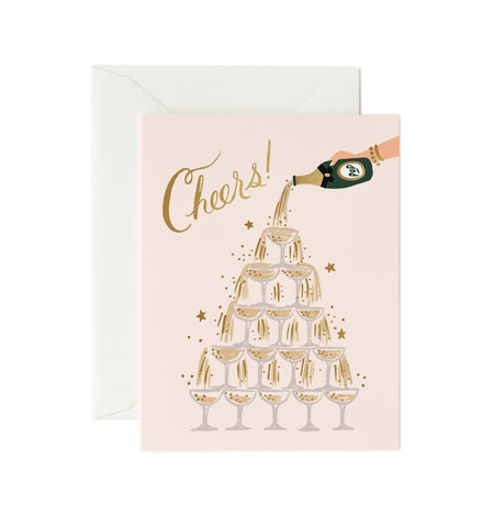Cheers! Champagne Tower Note Card