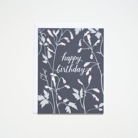"Vining" Floral Birthday Card