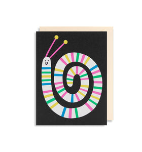 "Stripey Worm" Note Card