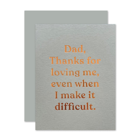 "Thanks for loving me..." Note Card