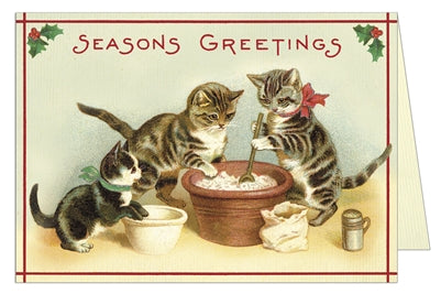 "Vintage Christmas Cats" Note Card