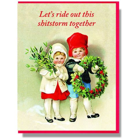 Smitten Kitten: "Let's ride out this shitstorm together" Boxed Holiday Cards