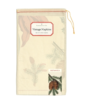 "Vintage Christmas Botanica" Holiday Napkins