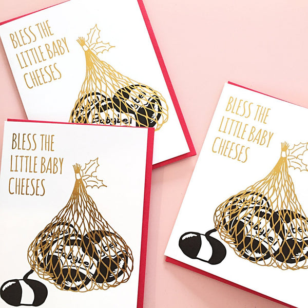 Smitten Kitten: "Bless the Little Baby Cheeses" Boxed Holiday Cards