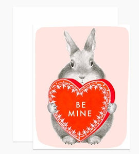 Bunny "Be Mine" Note Card