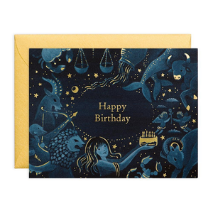 "Zodiac Happy Birthday" Birthday Card