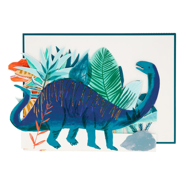Dinosaur Concertina Birthday Card