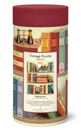 Vintage Jigsaw Puzzle: Library