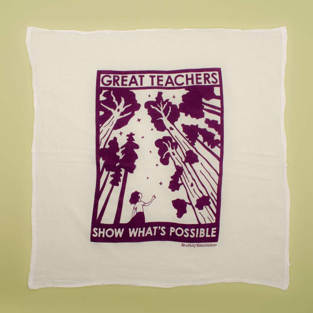 "Teachers" Flour Sack Dish Towel
