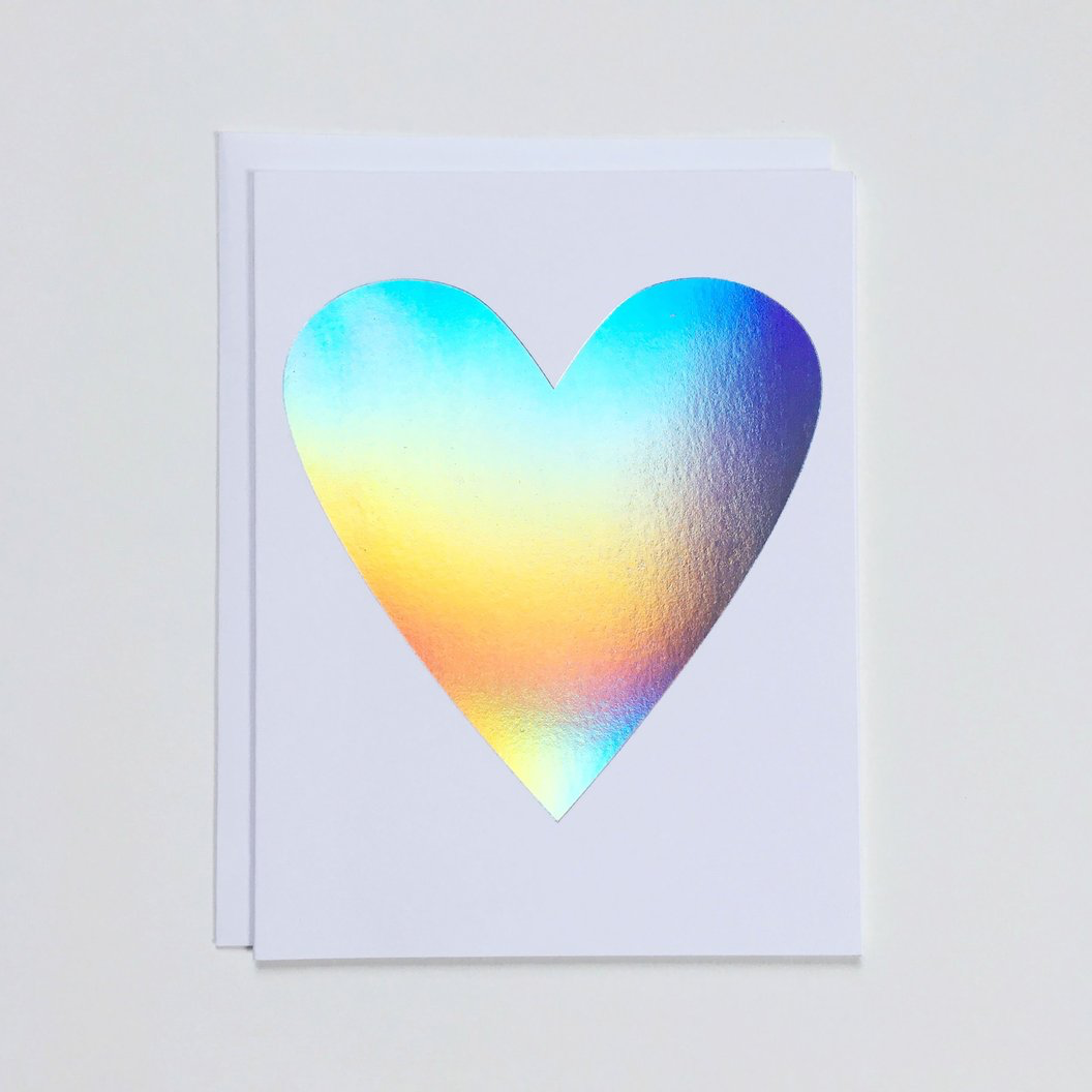 "Holographic Heart" Note Card