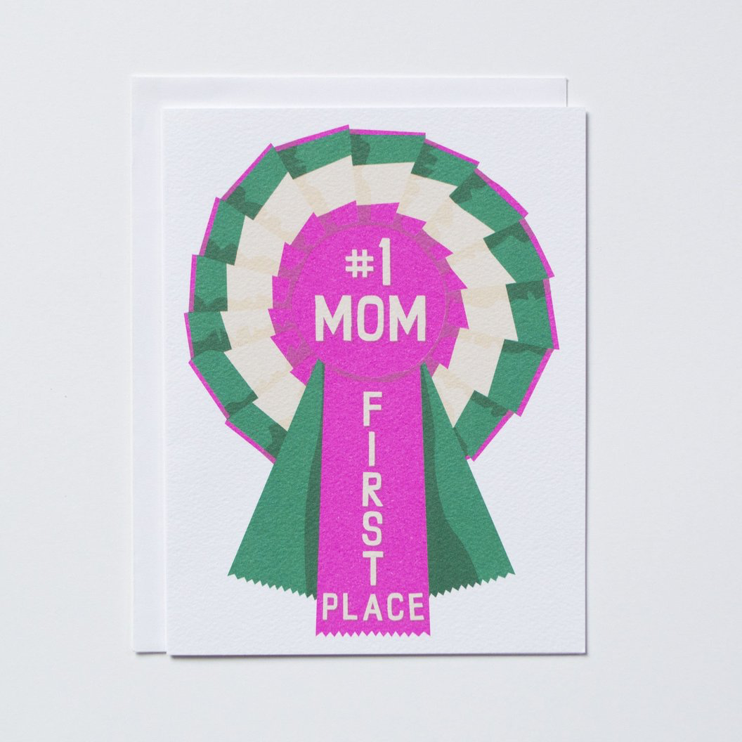 "#1 Mom" Ribbon Note Card