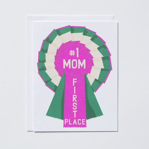 "#1 Mom" Ribbon Note Card