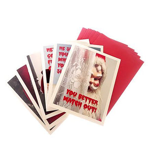 Smitten Kitten: Assorted Creepy Santa Set of Boxed Holiday Cards