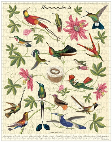 Vintage Jigsaw Puzzle: Hummingbirds