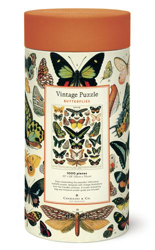 Vintage Jigsaw Puzzle: Butterflies