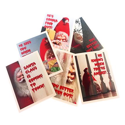 Smitten Kitten: Assorted Creepy Santa Set of Boxed Holiday Cards