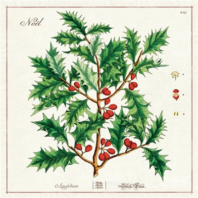 "Vintage Holly" Holiday Napkins