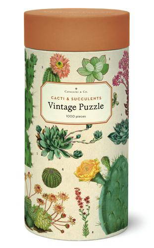 Vintage Jigsaw Puzzle: Cacti & Succulents