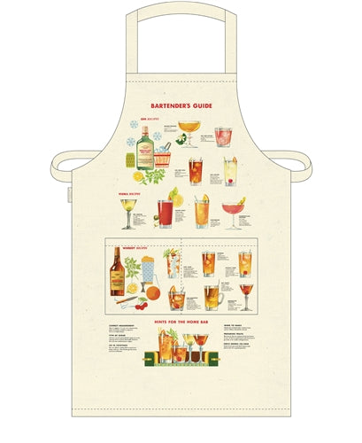 Vintage Bartender's Guide Apron