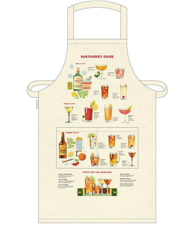 Vintage Bartender's Guide Apron