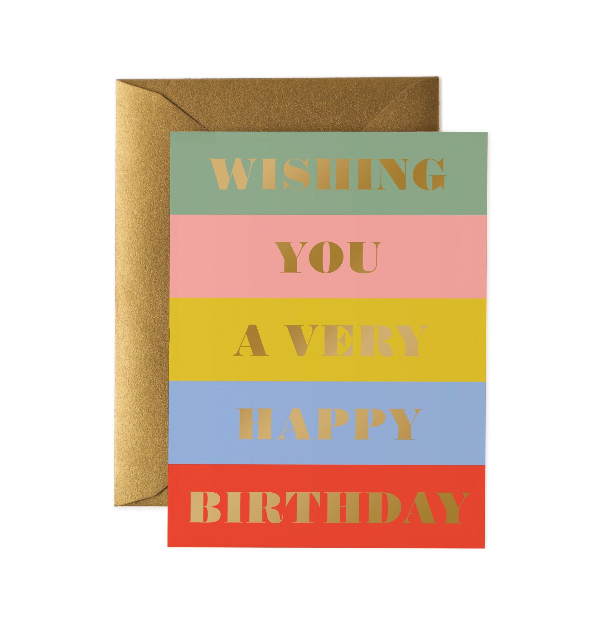"Birthday Wishes - Stripes" Note Card