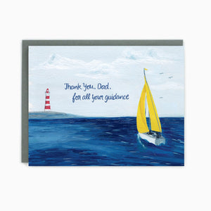 Dad Sailing Note Card