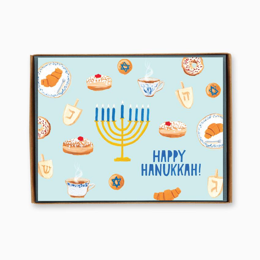 "Hanukkah Treats" Box of 8 Hanukkah Cards