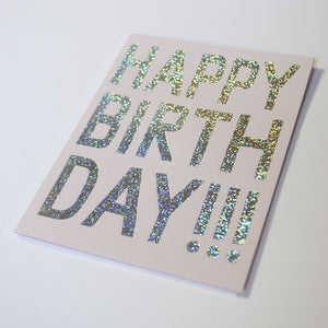 "Glitter Hologram" Birthday Card