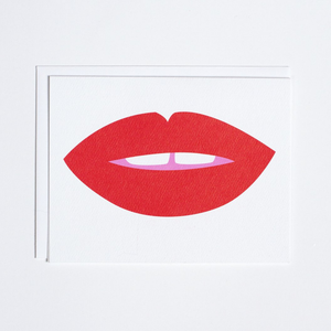 "Hot Red Lips" Note Card
