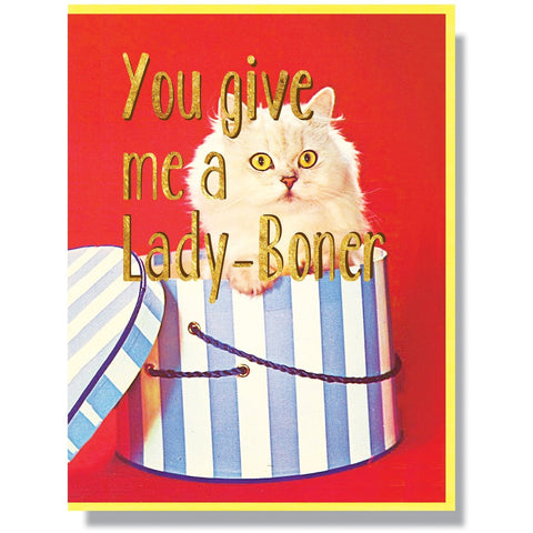 "You Give Me A Lady Boner" Note Card