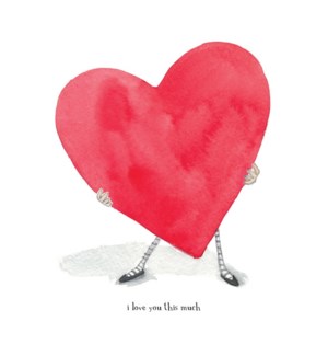 "I Love You This Much" Note Card