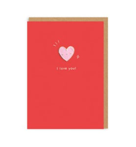 "I Love You" Enamel Pin + Note Card